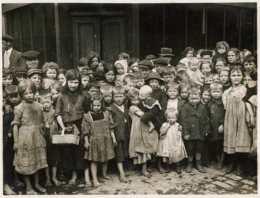 A Gathering Of Street Boys And Girls Photograph by Mary Evans Picture ...