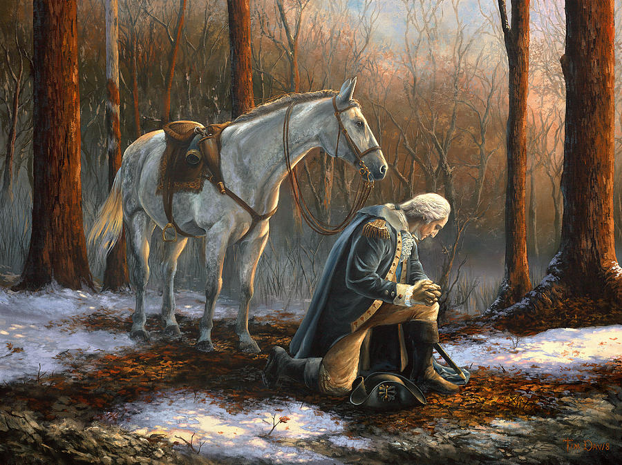 George Washington Painting - A General Before His King by Tim Davis