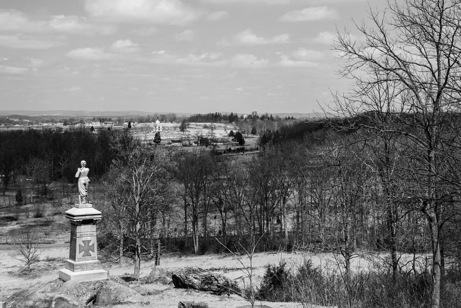 A Gettysburg Perspective in Black and White Photograph by Kathi Isserman