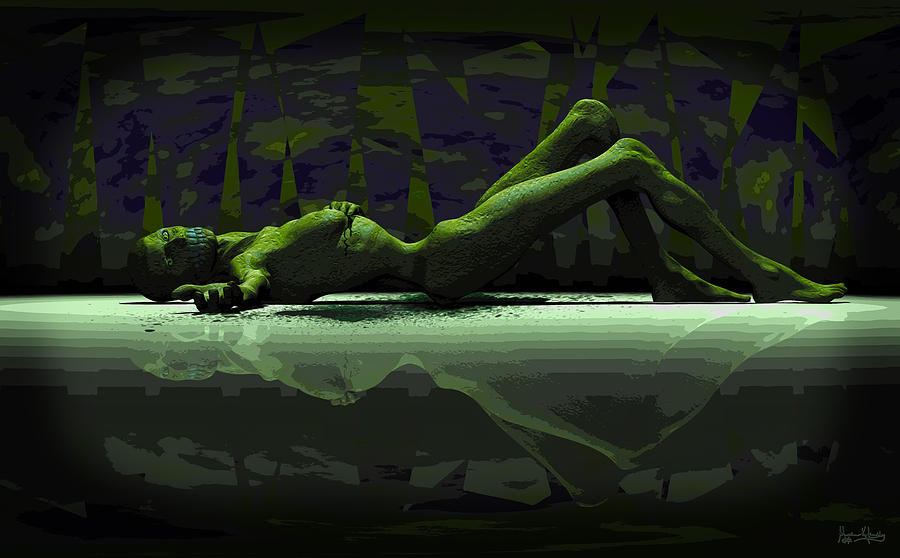 A Ghoul All Alone Digital Art by Matthew Lindley