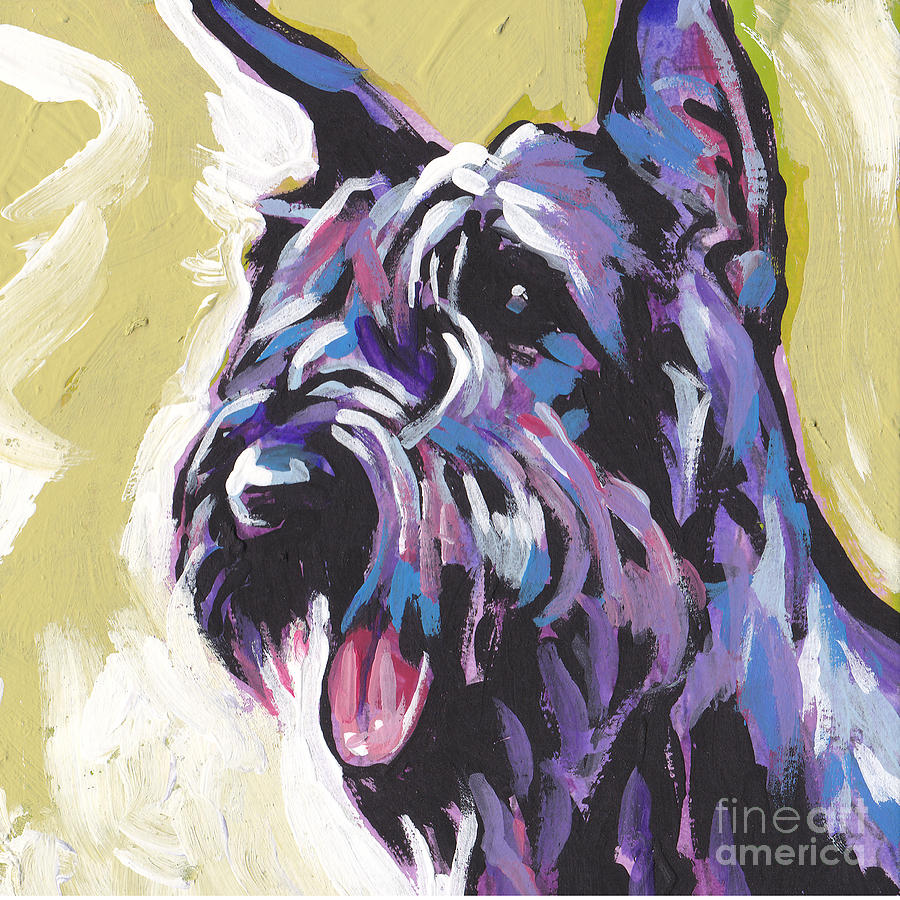Giant Schnauzer Painting - A Giant by Lea S Giant Schnauzer Painting - A Giant by Lea S