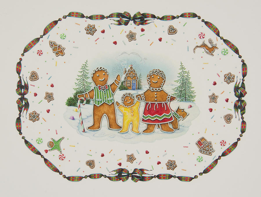 A Gingerbread Christmas Painting by Lynn Bywaters