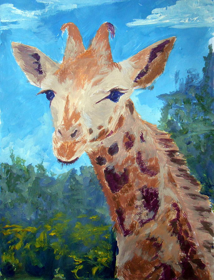 A Giraffe for Ori Painting by Silvana Miroslava Albano