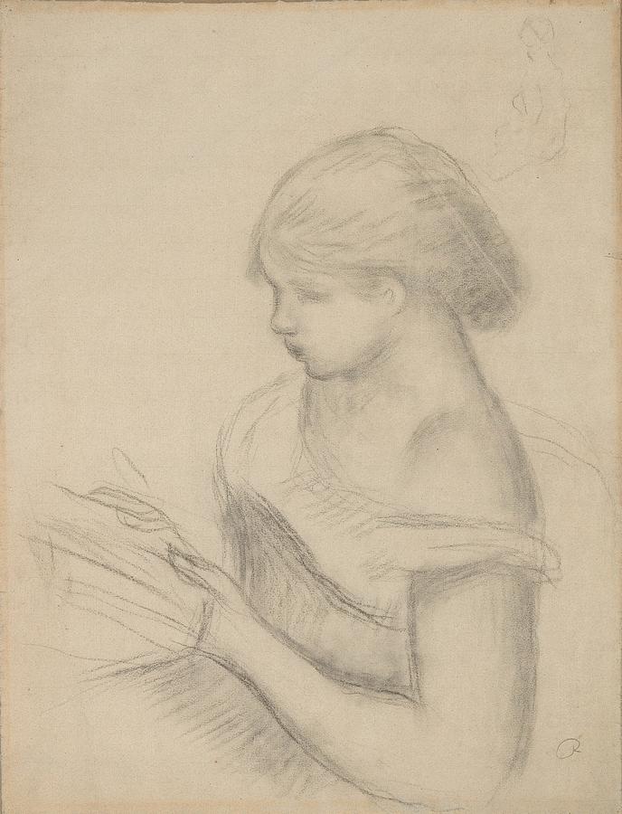 A Girl Reading  Painting by Celestial Images