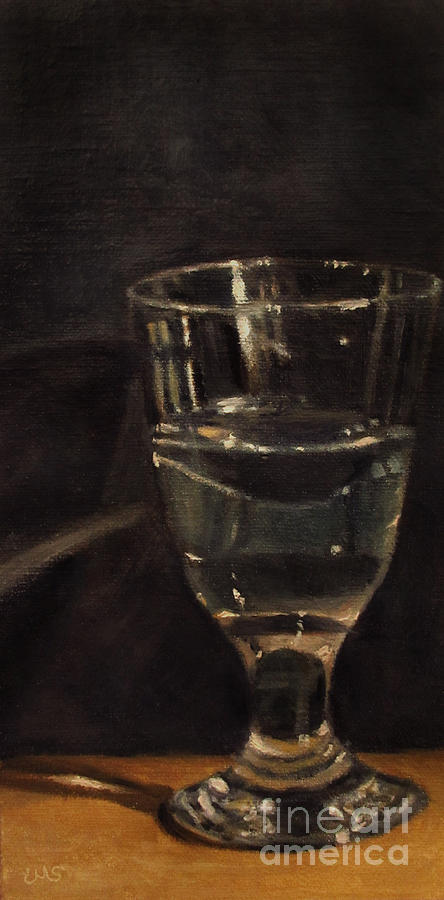 A Glass of Water Painting by Ulrike Miesen-Schuermann