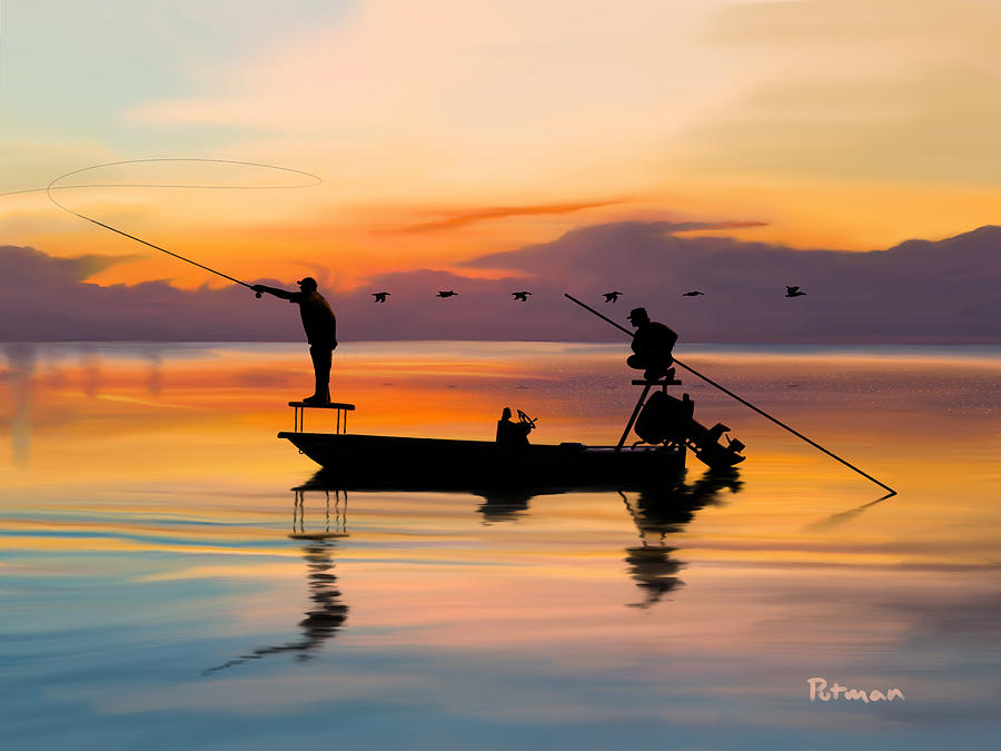 Fishing Digital Art - A Glorious Day by Kevin Putman