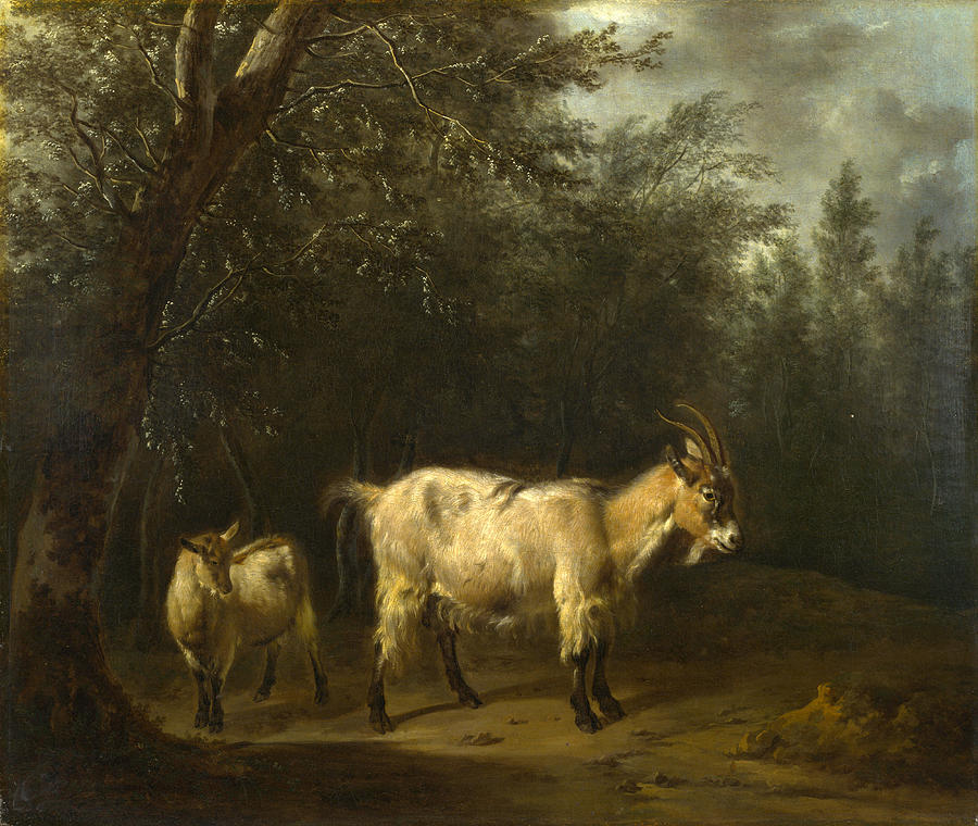 A Goat and a Kid Painting by Adriaen van de Velde