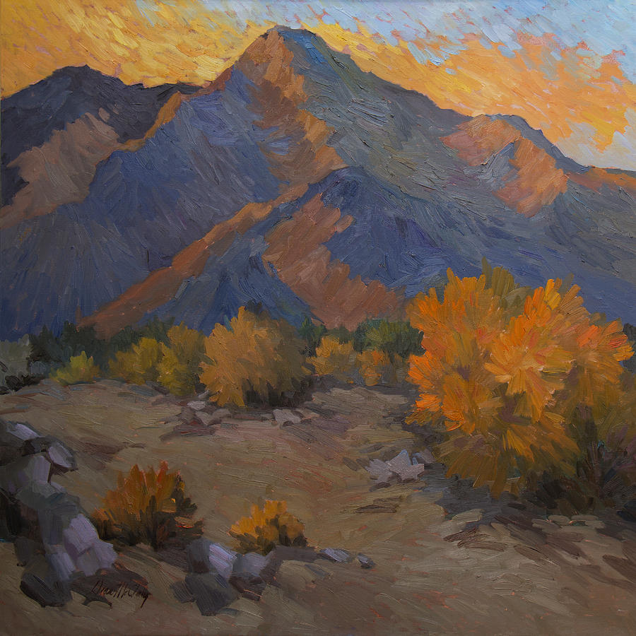 Sunset Painting - A Golden Sky by Diane McClary