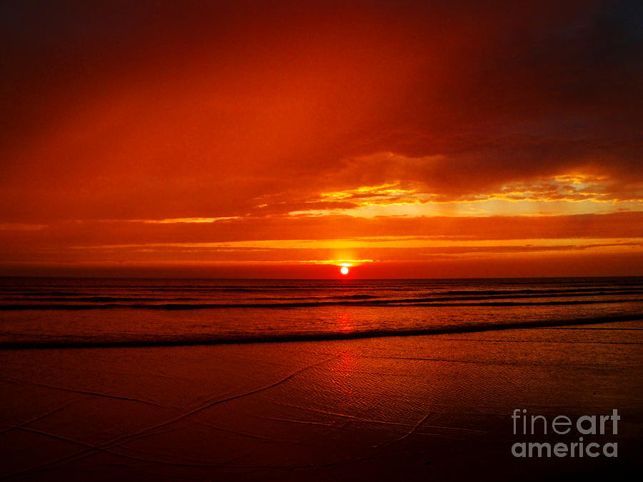Sunset Photograph - A Golden Sunset by Pete Moyes
