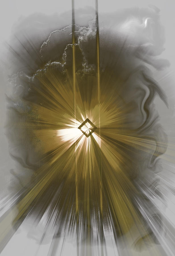 Abstract Digital Art - Golden Vision by Kellice Swaggerty