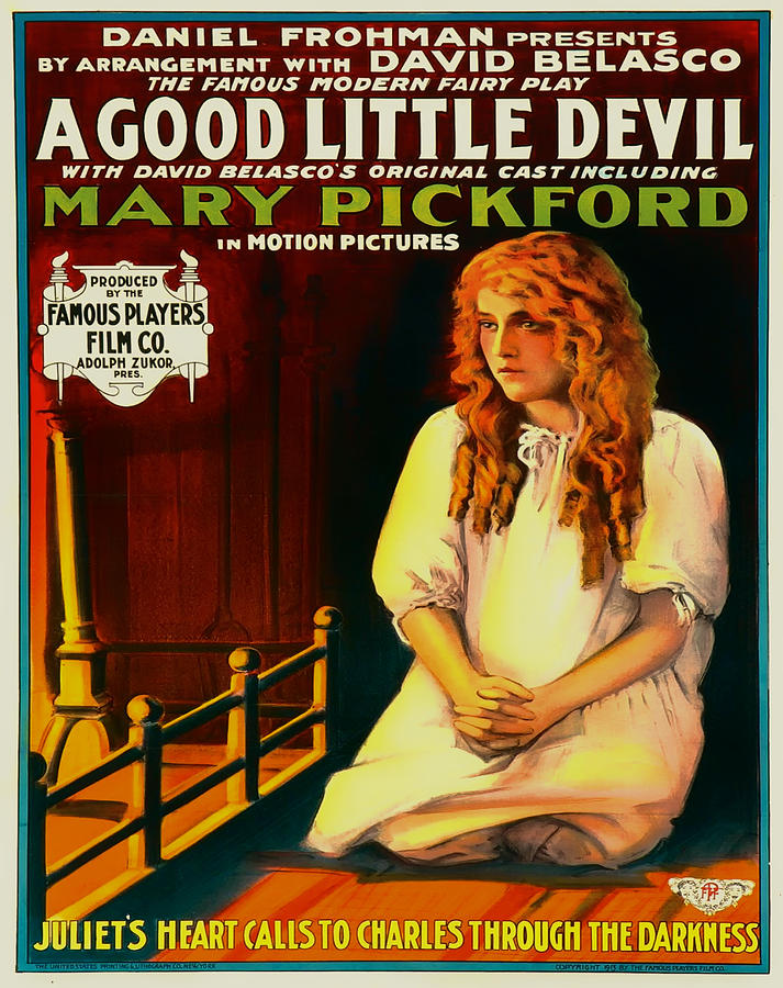 Vintage Photograph - A Good Little Devil 1914 by Mountain Dreams