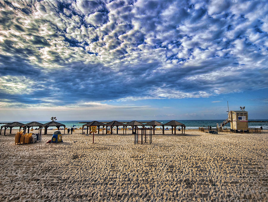 Israel Photograph - a good morning from Jerusalem beach  by Ron Shoshani
