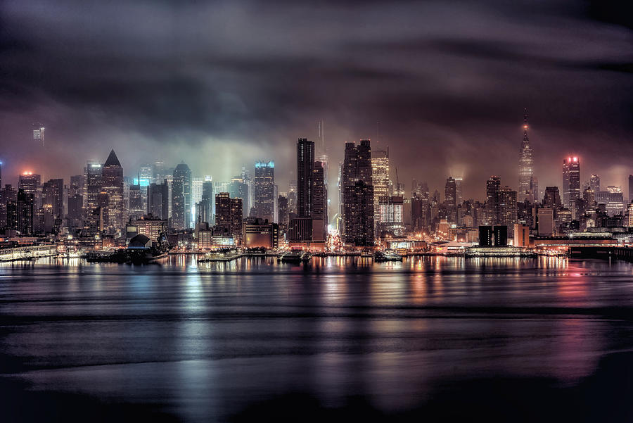 Times Square Photograph - A Gotham Night by Photography By Steve Kelley Aka Mudpig