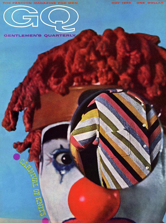 A Gq Cover Of A Clown And A Jacket Photograph by Chadwick Hall A Gq Cover Of A Clown And A Jacket Photograph by Chadwick Hall