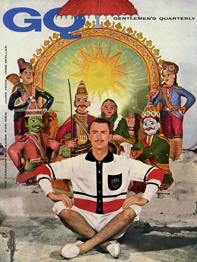 A Gq Cover Of A Model At A Hindu Temple Photograph by Emme Gene Hall