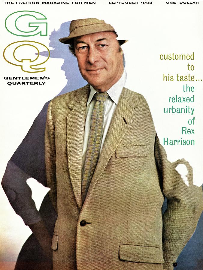 Vintage Photograph - A Gq Cover Of Rex Harrison by Chadwick Hall