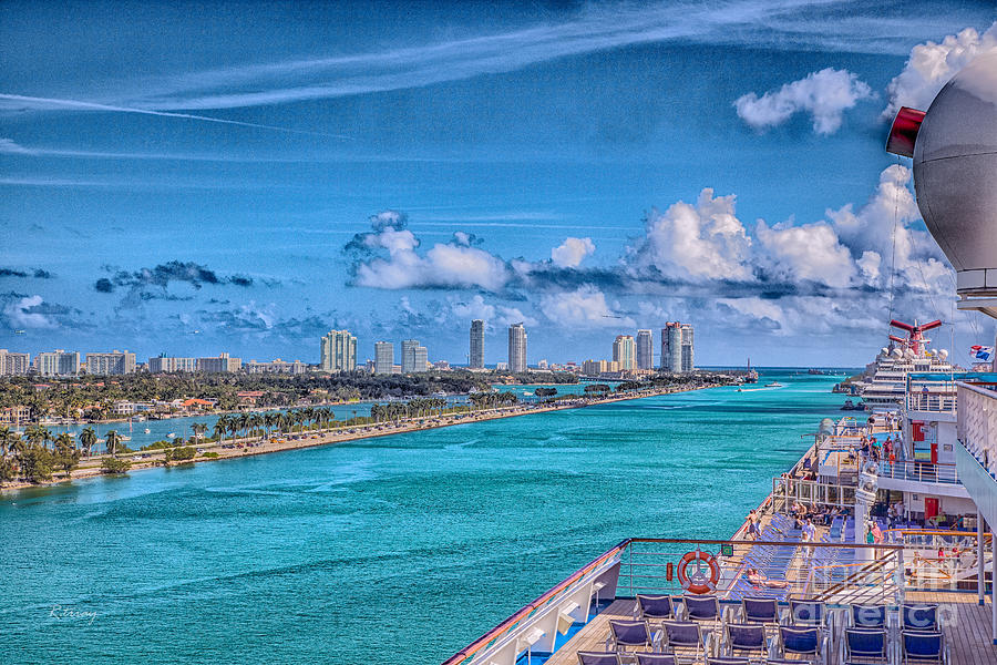 Miami Beach Skyline Photograph - A Great Day to Sail- in HDR by Rene Triay FineArt Photos