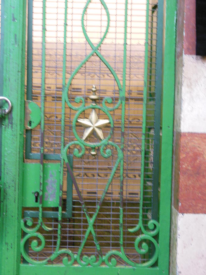 A Green Door at the Tomb of the Patriarchs Photograph by Esther Newman-Cohen