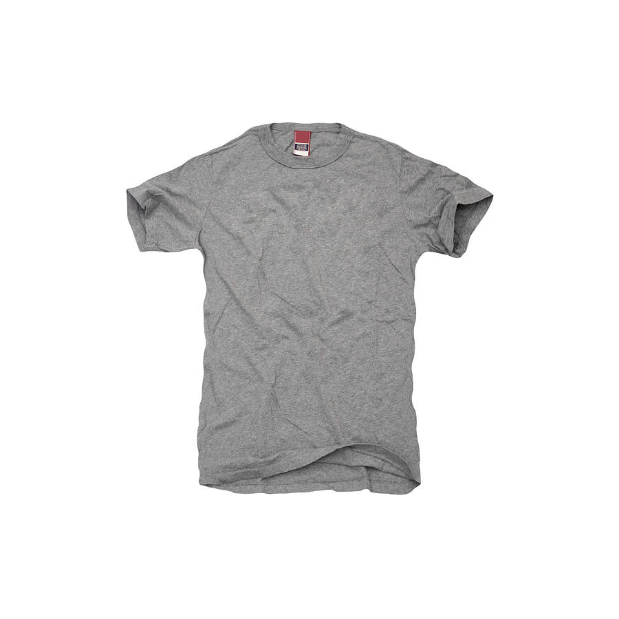 A grey t-shirt on white background Photograph by Jitalia17