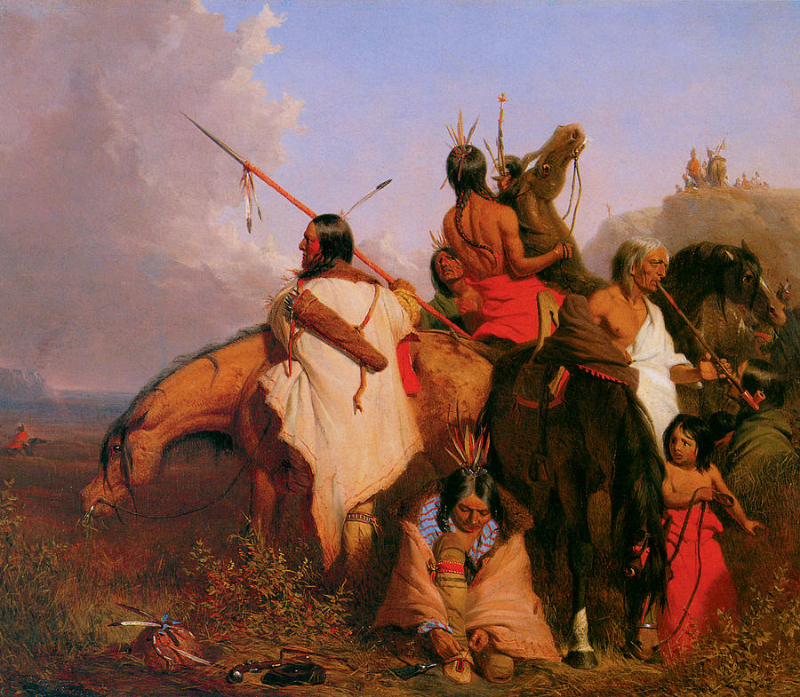 A Group of Sioux Painting  by Charles Deas