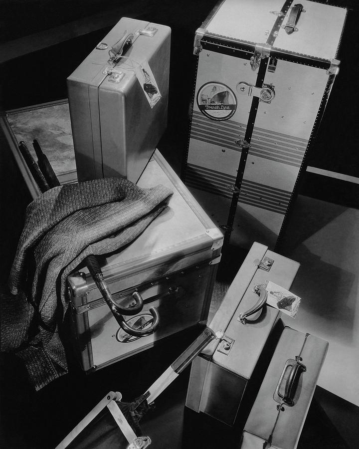 A Group Of Suitcases Ready For Travel Photograph by Anton Bruehl