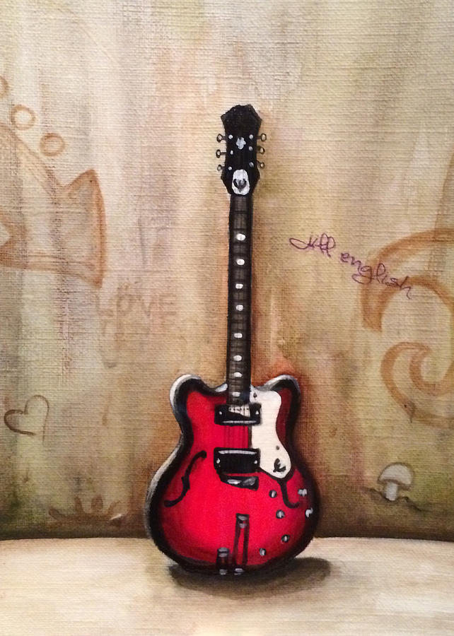 Music Painting - A Guitar Named Sally by Jill English