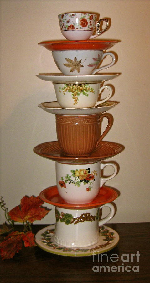 A Half Dozen Tea Cups Photograph by Nancy Patterson