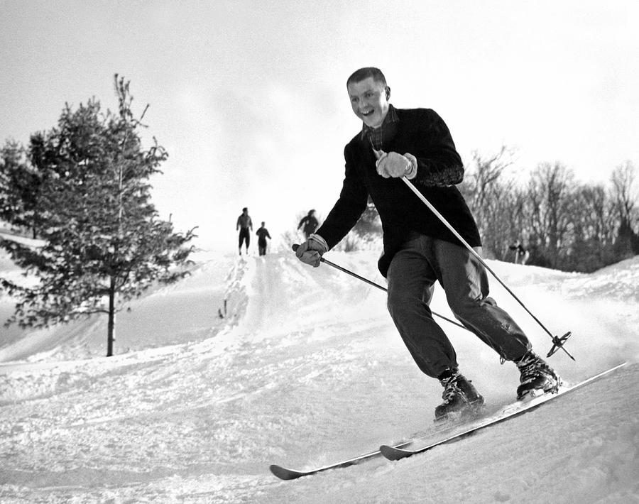 A Happy Skier In Vermont Photograph by Underwood Archives