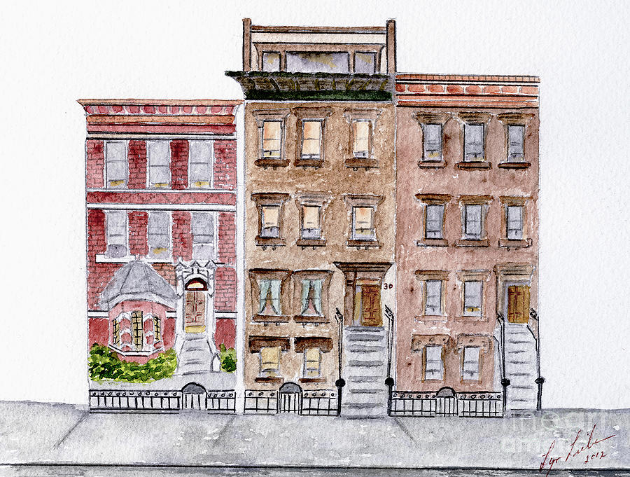 A Harlem Streetscape  Painting by AFineLyne