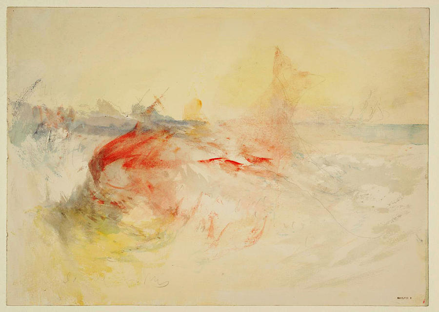 Joseph Mallord William Turner Painting - A Harpooned Whale by Celestial Images