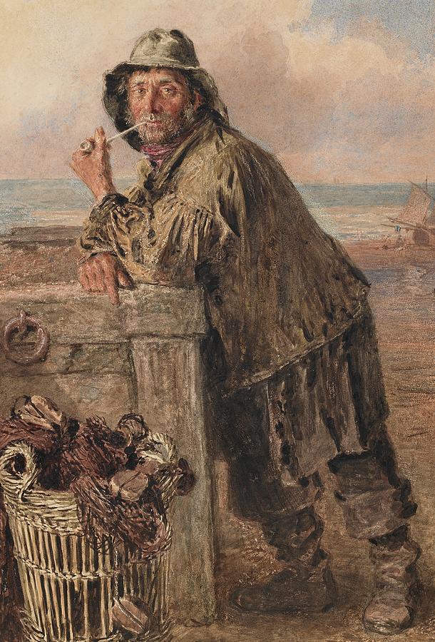A Hastings Fisherman Painting by William Henry Hunt