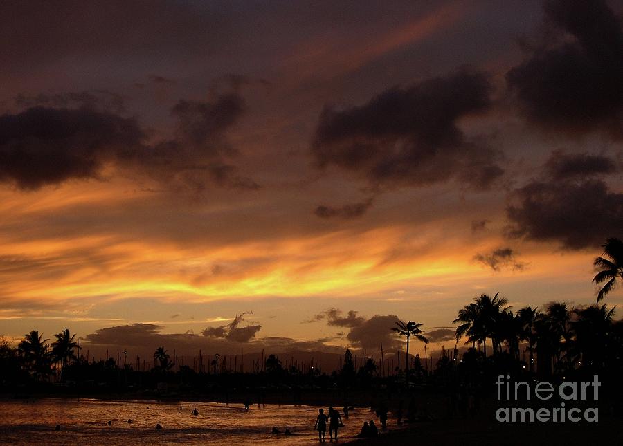 A Hawaiian Sunset Photograph by Mel Steinhauer