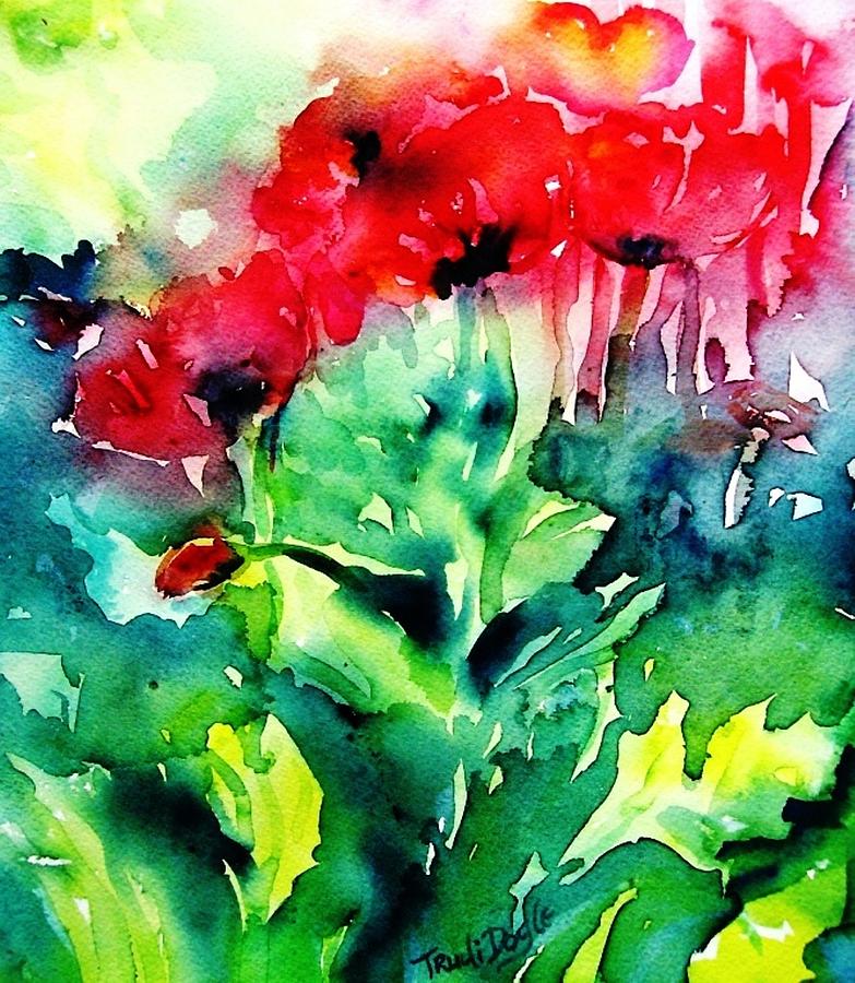 A Haze of Poppies Painting by Trudi Doyle