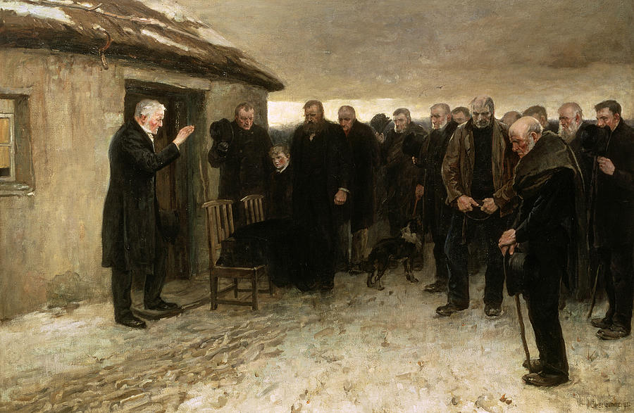 A Highland Funeral Painting by James Guthrie