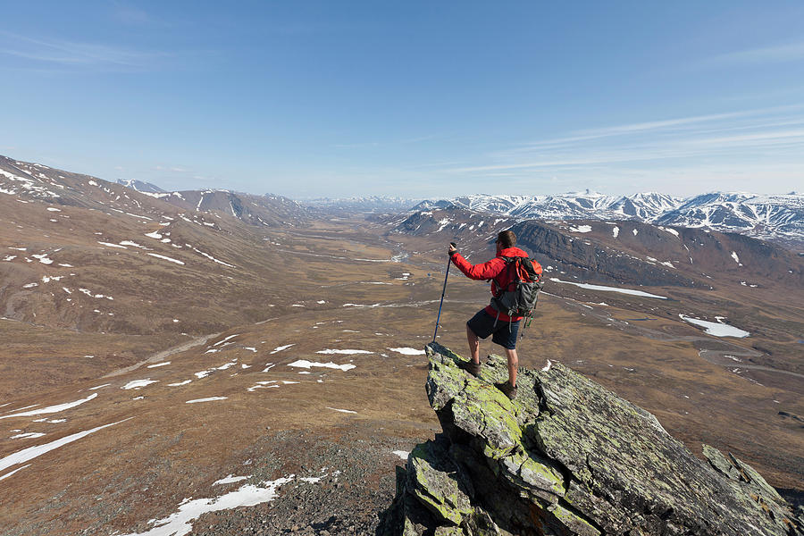 A Hiker Looks Across The Upper Nigu Photograph by Hugh Rose | Fine Art ...