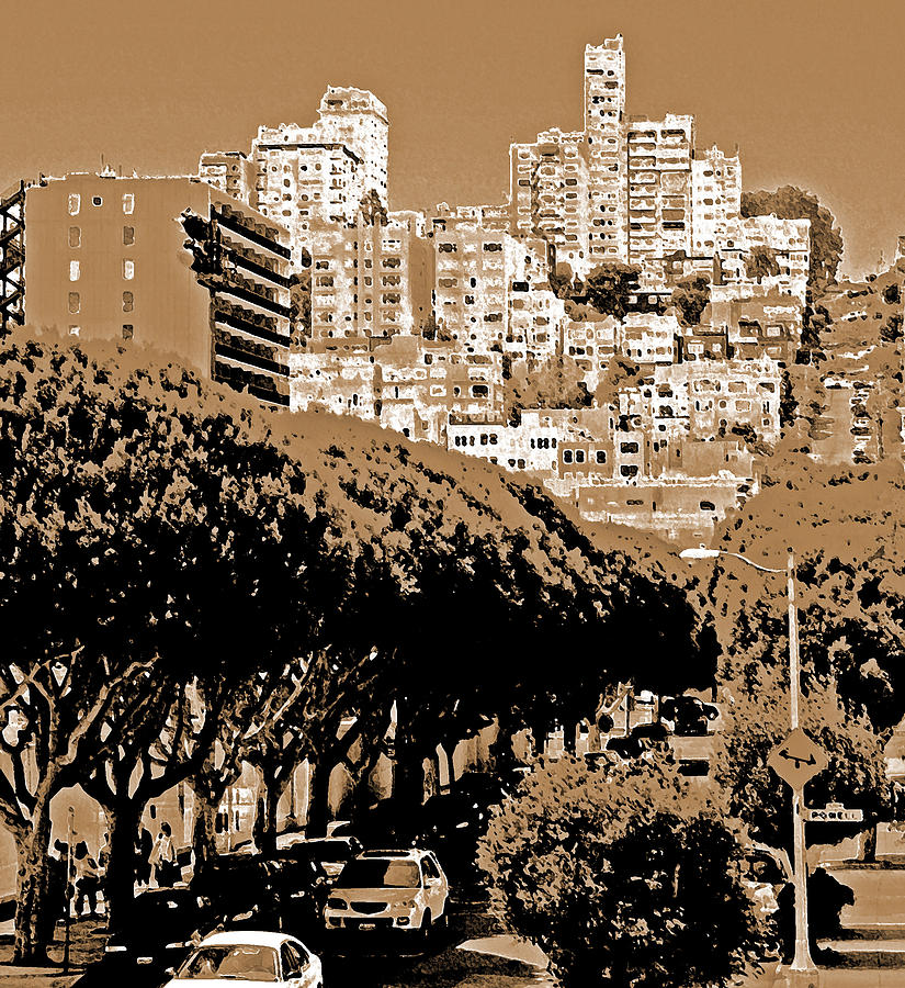 A Hillside View of San Fran Digital Art by Joseph Coulombe