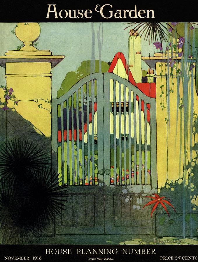 A House And Garden Cover Of A Gate Photograph by H. George Brandt