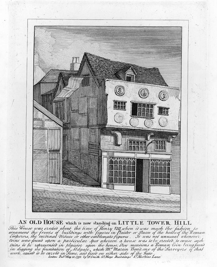 London Drawing - A House Erected In Henry  Viiis Time by Mary Evans Picture Library