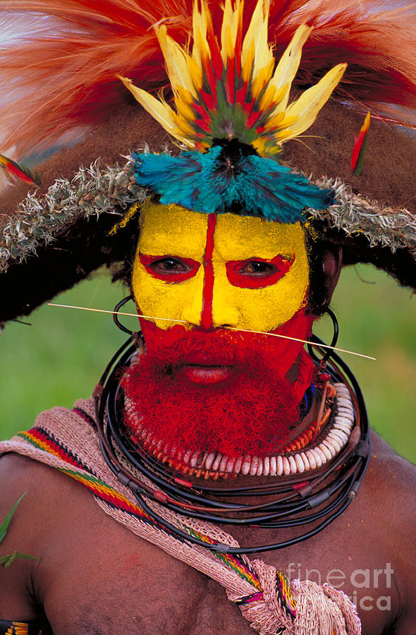 A Huli Man Photograph by Art Wolfe