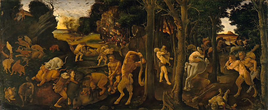 A Hunting Scene Painting by Piero di Cosimo
