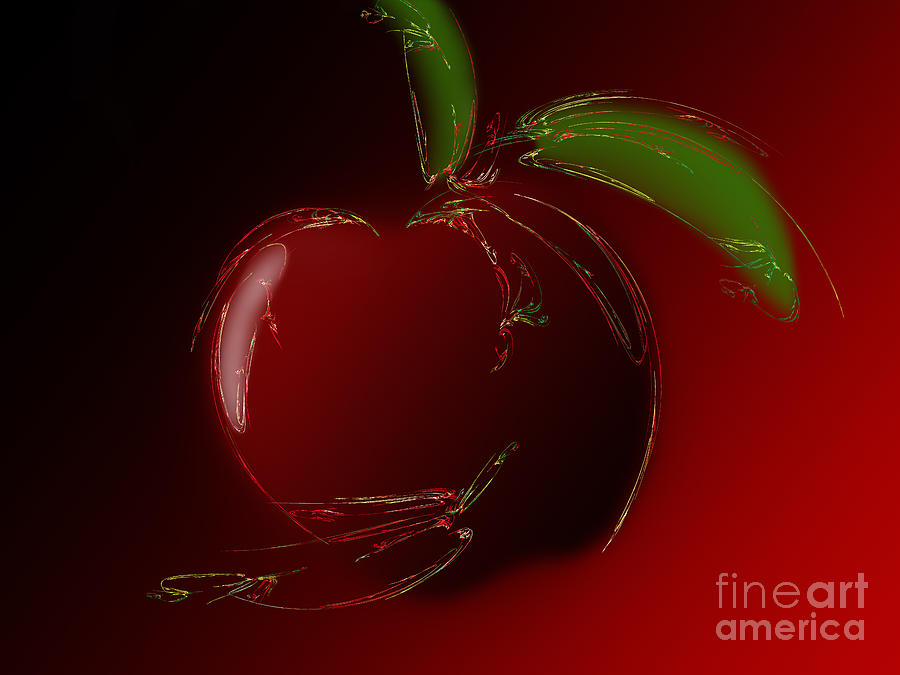 A Is For Apple 1 Digital Art by Andee Design