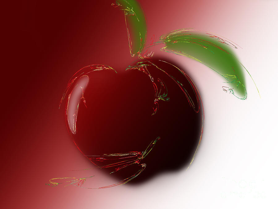 A Is For Apple 4 Digital Art by Andee Design