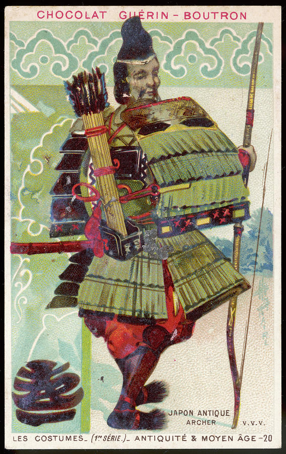 Hat Drawing - A Japanese Archer Of Ancient  Times by Mary Evans Picture Library