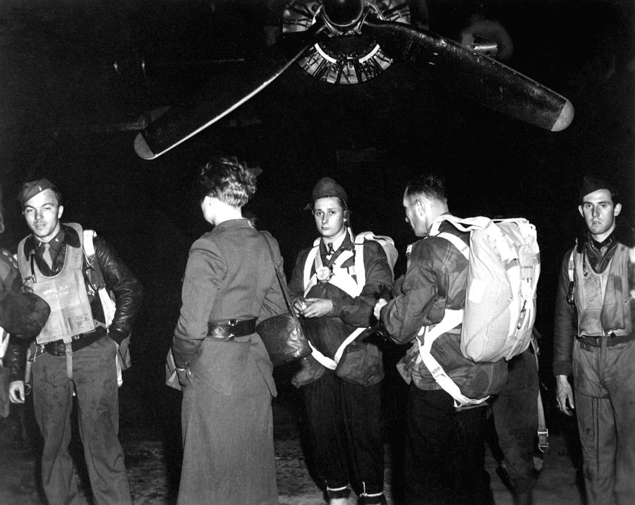 A Jedburgh Team By A B-24 From Which Photograph by Everett