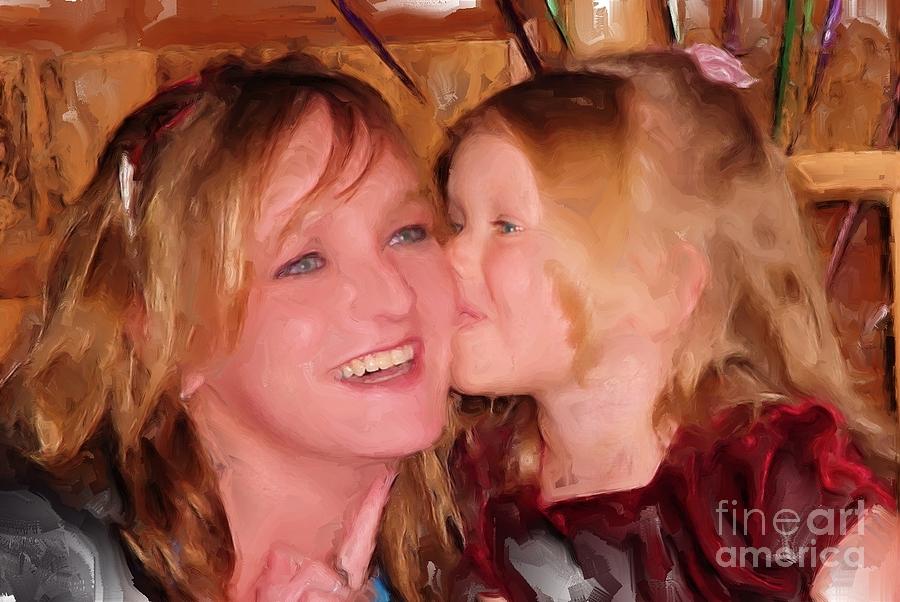 A Kiss For Mom Digital Art by Ruby Cross