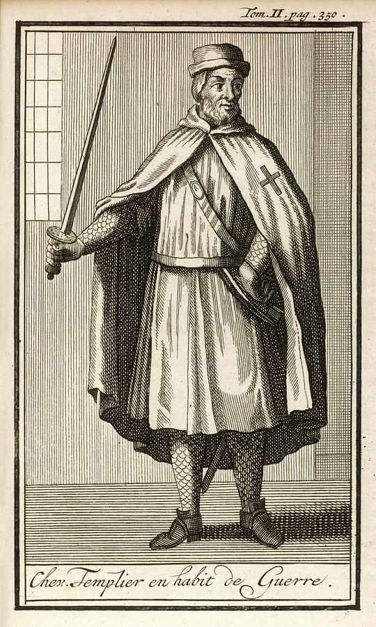 A Knight Templar Dressed For Combat Drawing By Mary Evans Picture Library