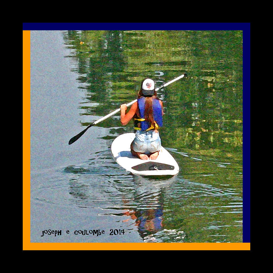A Lady On Her Paddle Board Photograph by Joseph Coulombe