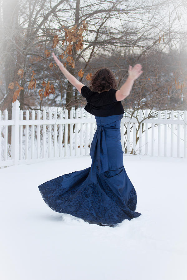 Winter Photograph - A Ladys Snow Dance by Veda Gonzalez