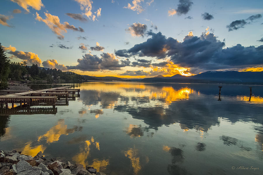A Lake Pend Oreille Sunset  -  120601A-040 Photograph by Albert Seger