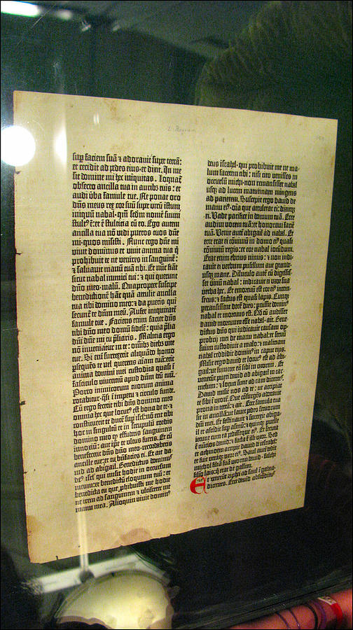 A Leaf - Gutenberg Bible 1450-55 Photograph by Glenn Bautista - Fine ...